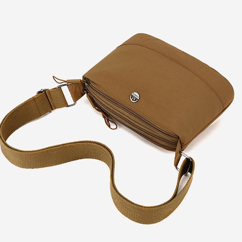 Image of WildHorn Nylon Sling Bag for Women | Lightweight Crossbody Shoulder Bag | 3 Zipper Pockets | Adjustable Strap | Travel, Office & Daily Use
