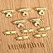 Dophee 10Pcs Gold Retro Decorative Hasp Latch, Box Clasp With Mounting Nails for Jewelry Wooden Case, Toolbox, Suitcase, Treasure Chest, Trunk Hardware, 26x16mm/1.02