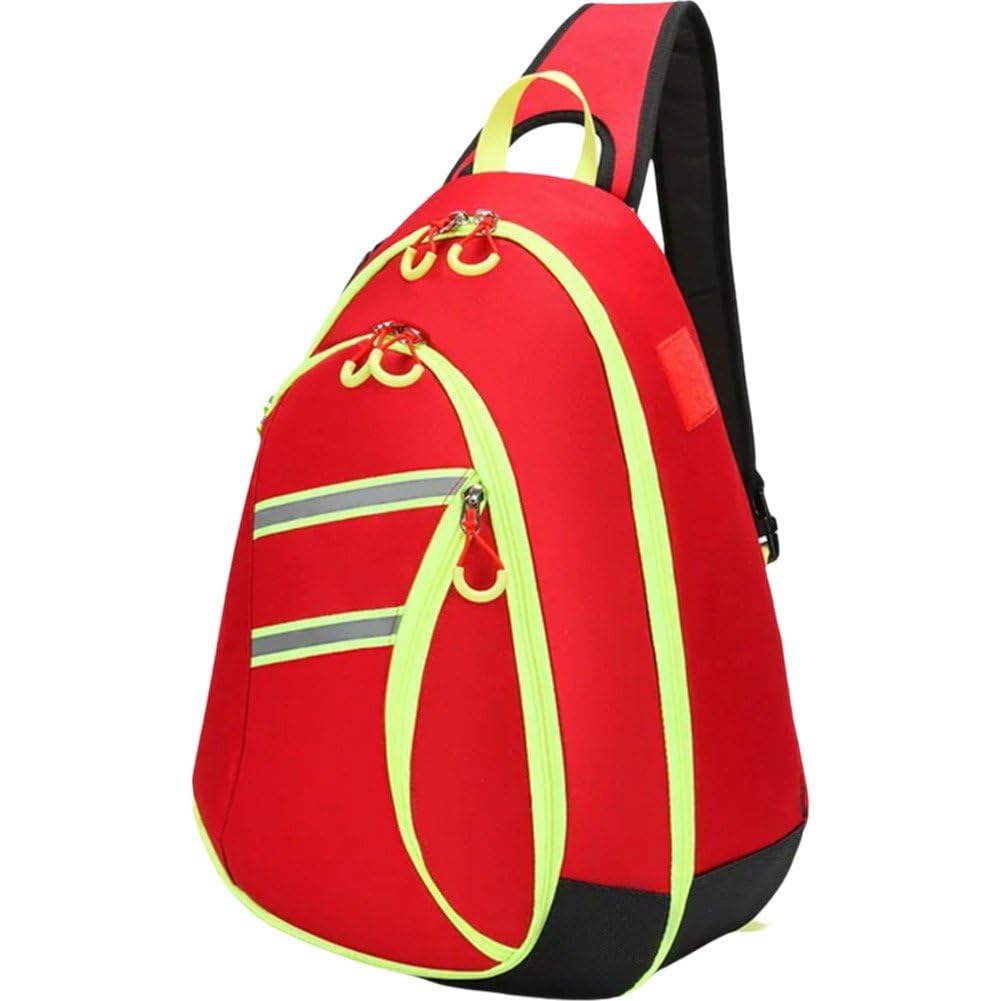 Sac médical à bandoulière d'urgence rouge pour premier intervenant