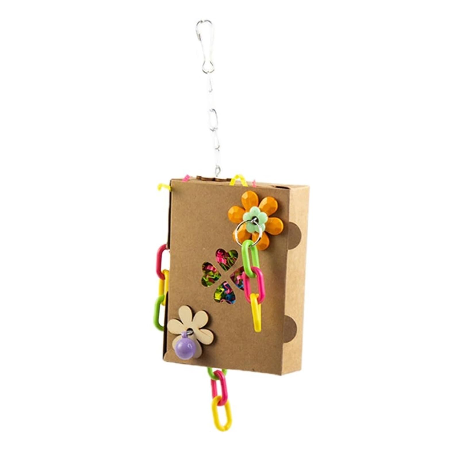 Jouet à mâcher à suspendre pour petits perroquets, cage en papier rotin, fournitures molaires pour perruches, calopsittes et conures (1)