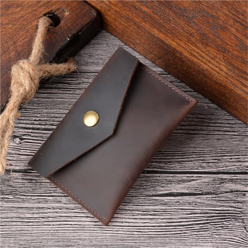 Wallet Business Card Holder Snap Button Coin Purse Simple Business Card Holder(Blue)4