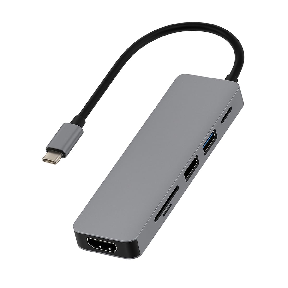 Adaptador USB-C 6 em 1 com HDMI 4K, USB 3.0, SD/TF e PD 87 W