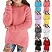 Teens Girls Furry Pullover Sweater Fuzzy Fleece Loose Oversized Long Tops 2025 Trendy Fall Winter (Blue, 11-12 Years)
