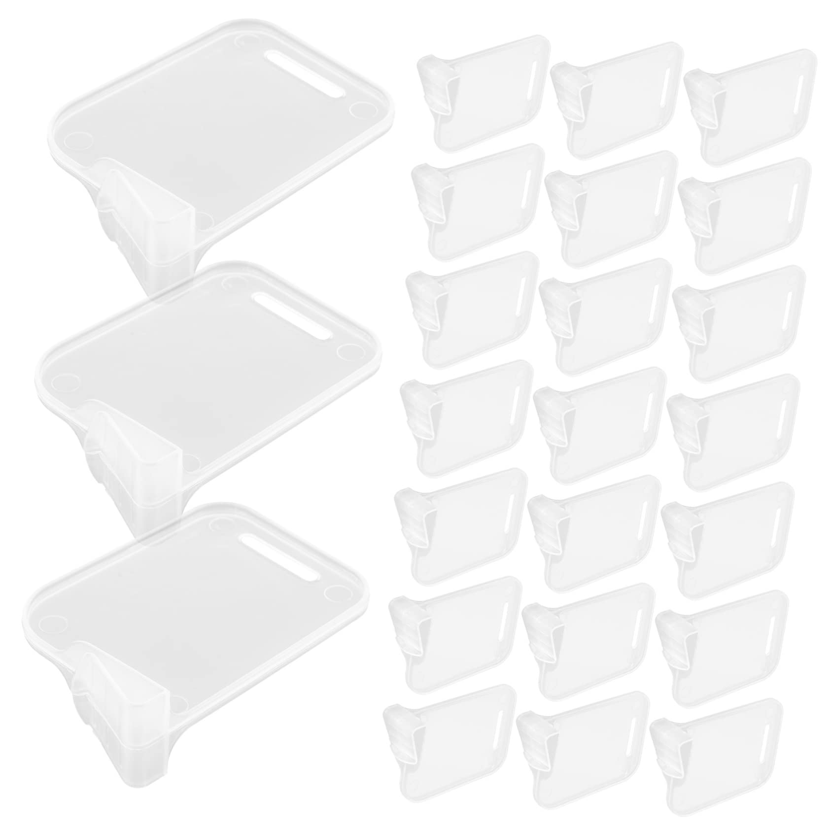 TEHAUX 40Pcs Multi Function Transparent Fridge Dividers Removable Freezer Separators for Organized Storage for Refrigerator Door and Side Compartment Space Saving Design