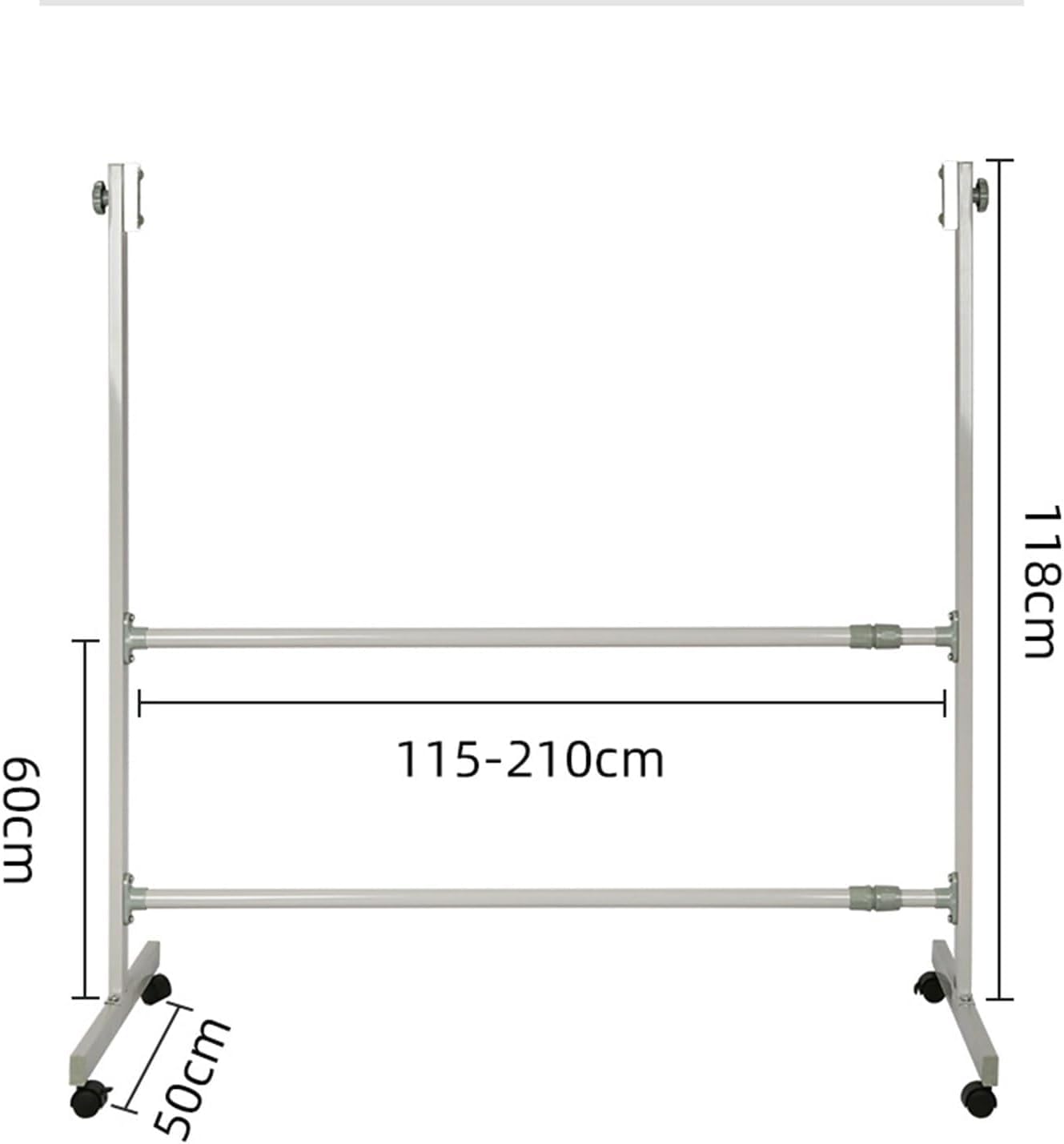 Support métallique Mobile pour Tableau Blanc 90x120cm, Tableau Noir, Support réglable effaçable à Sec, pour l'école, la Salle de Classe, Le Bureau et la Maison