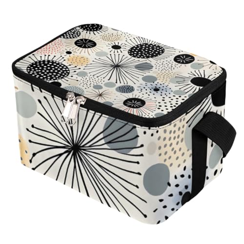 Lunch Bags for Women Men 9 Cans,Colorful Dots Hot & Cold Food Delivery Bag Insulated Grocery Bag Insulated Lunch Box Abstract Cooler Bag for Office Work Picnic Beach