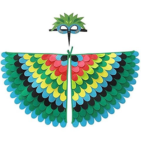 SUNNEE Kids Peacock Costume Bird Cape Butterfly Costume Fairy Bird Costume for Girls Children Halloween Fancy Dress Up Party Favors Cover