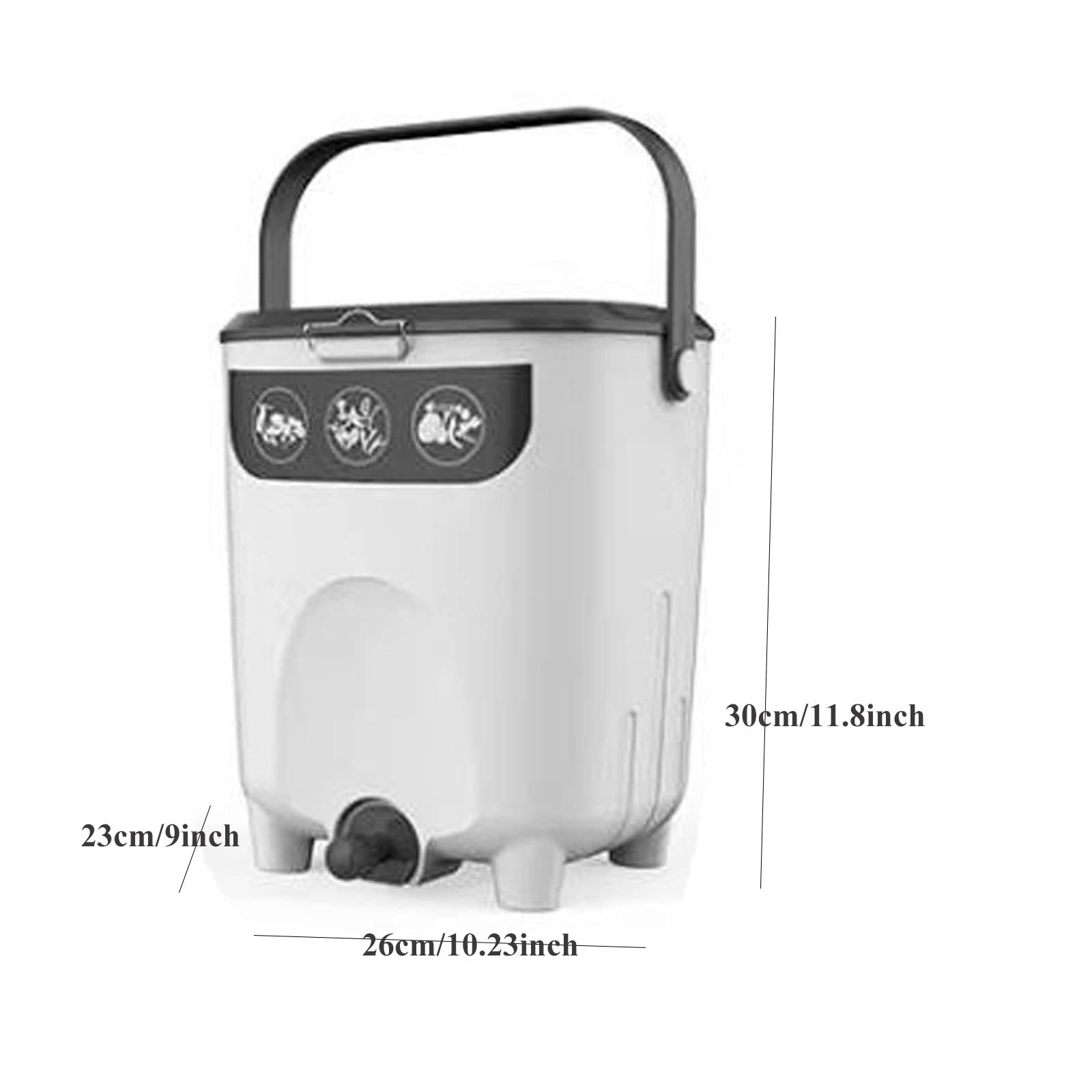 Compostador eléctrico Cubo de compostaje Bokashi Kit de inicio de compostaje, compostador for principiantes en interiores for todas las estaciones, cubo de compostaje de cocina de encimera, contenedor