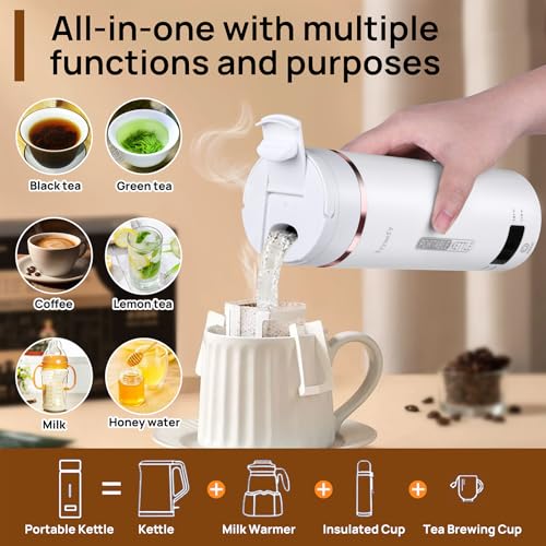 Hervidor eléctrico portátil de acero inoxidable 450mL miniatura 2