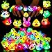 SCIONE Party Favor for Kids Birthday 40 Pack Light Up Rings Glow in The Dark Party Supplies Ring Prizes for Kids Classroom LED Jelly Rings Glow Blinking Novelty Bulk