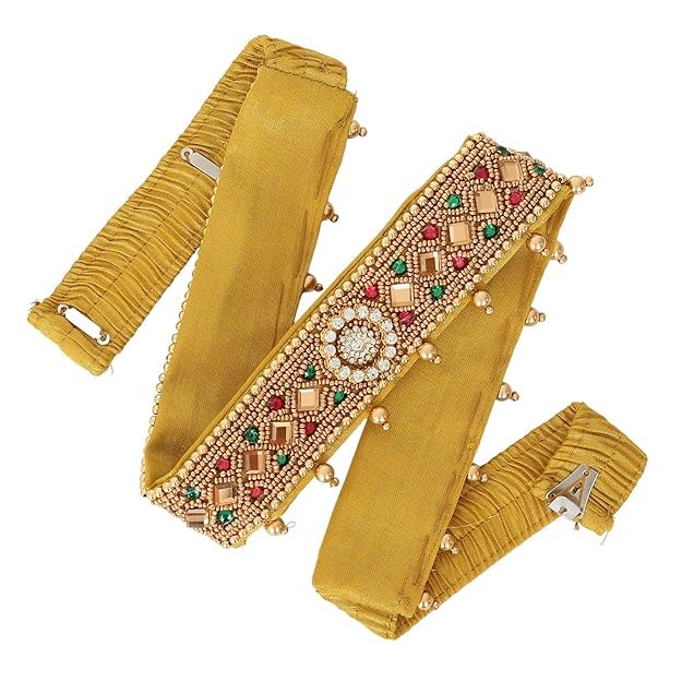 Waist Belt/Kamarband/Kamarpatta | Adjustable Size 30-40 Inches | Traditional & Stylish Waist Chain | Pack of 1 | for Ethnic & Fusion Wear-image-24