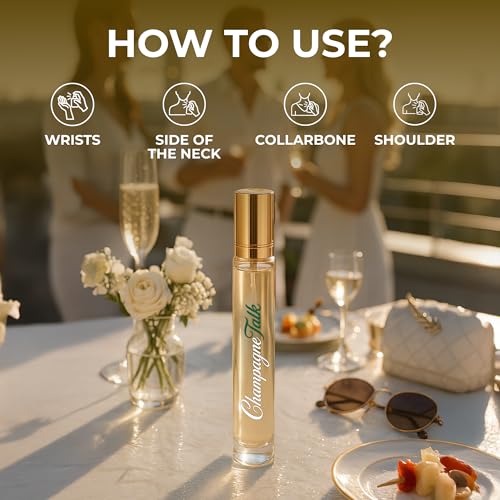 Image of Paradyse Perfume - Champagne Talk Unisex Eau de Parfum | Sparkling Cognac & Cinnamon, Sweet Vanilla Praline Oriental | Long-Lasting Date Night & Sunset Scent | 10 ML