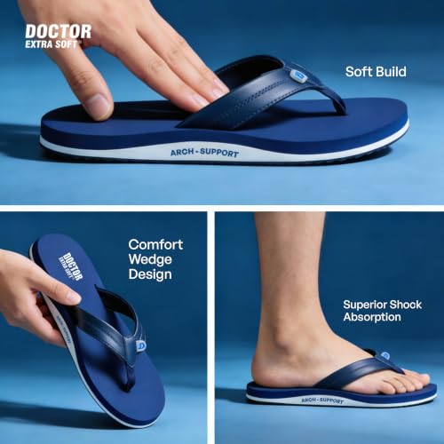 Image of DOCTOR EXTRA SOFT Thong Arch Support Ortho Slippers for Mens D-38