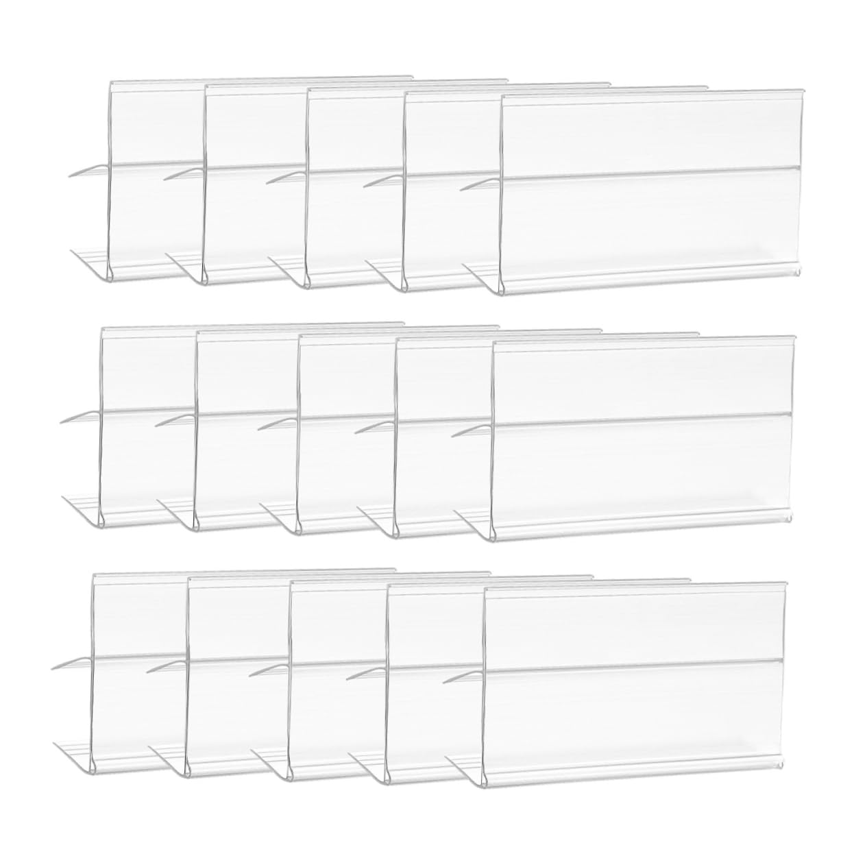 100 pezzi Porta Etichette Trasparente per Supermercati Cartellini PVC per Scaffali Versatile Facile Aggiornamento per Negozi e Centro Commerciali