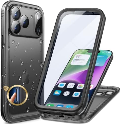 Cozycase TOP Militärschutz wasserdichte 360 Hülle Für iPhone 17 Pro/ 18 Pro | Outdoor Panzerhülle Full Armor Case, Vorne Hinten Komplett Schutz, Soßfest Staubschutz Baustelle Water