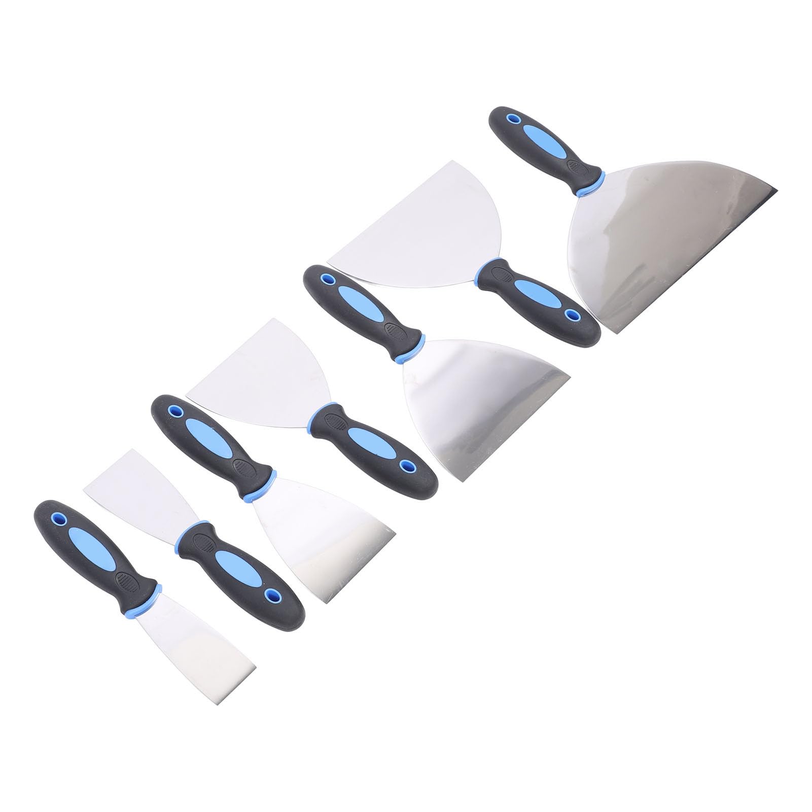 Set coltelli stucco 7PCS, set coltelli stucco raschiare la vernice con borsa stoccaggio, coltelli stucco muro secco per il muro secco rimuovere la carta parati il fango l'intonaco