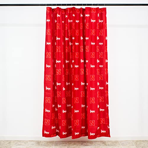 Image of College Covers Everything Comfy Nebraska Cornhuskers Bright and Colorful Shower Curtain Cover 70 inch x 72 inch