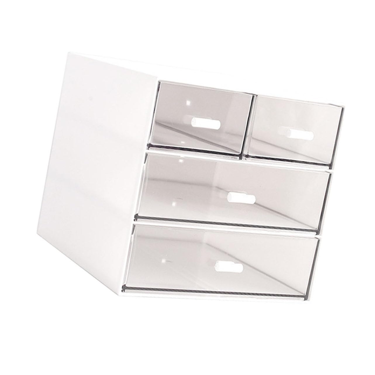 Caja de Maquillaje Organizador Transparente Cajón para Almacenamiento de Cosméticos para Escritorio y Mesa de Tocador Diseño de Material Resistente