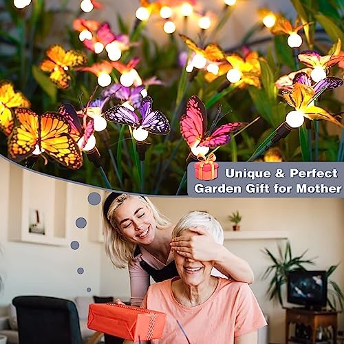 Solar Garden Lights, Upgraded Solar Swaying Butterfly Lights,Solar Outdoor Lights, Solar Decorative Lights Yard Patio Pathway Decoration, Larger Solar Panel & Better Sway Effect (2 Pack) 7 513irhIv2tL. AC