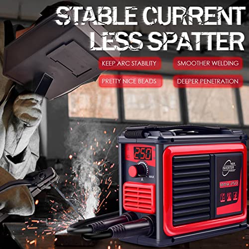 Welding Machine, Upgraded MMA-250A 110V Welder Machine,Portable Stick Welder IGBT Digital Display LCD,Home DIY Arc Welder,Hot Start Arc Force Anti-Stick Mini Welder