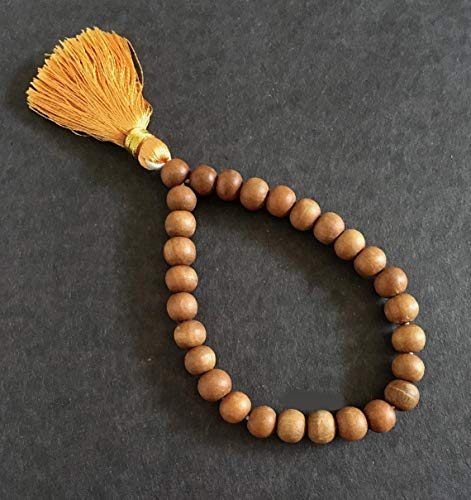 RDK SON'S White Sandalwood (Safed Chandan) Knotted Mala Bracelet ...