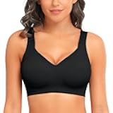 Women's Seamless Support Sports Bra, Soft and Comfortable, Adjustable and Full-Coverage T-Shirt Bra Without Steel Rings