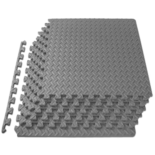 ProsourceFit Puzzle Exercise Mat ? in, EVA Interlocking Foam Floor Tiles for Home Gym, Mat for Home Workout Equipment, Floor Pad