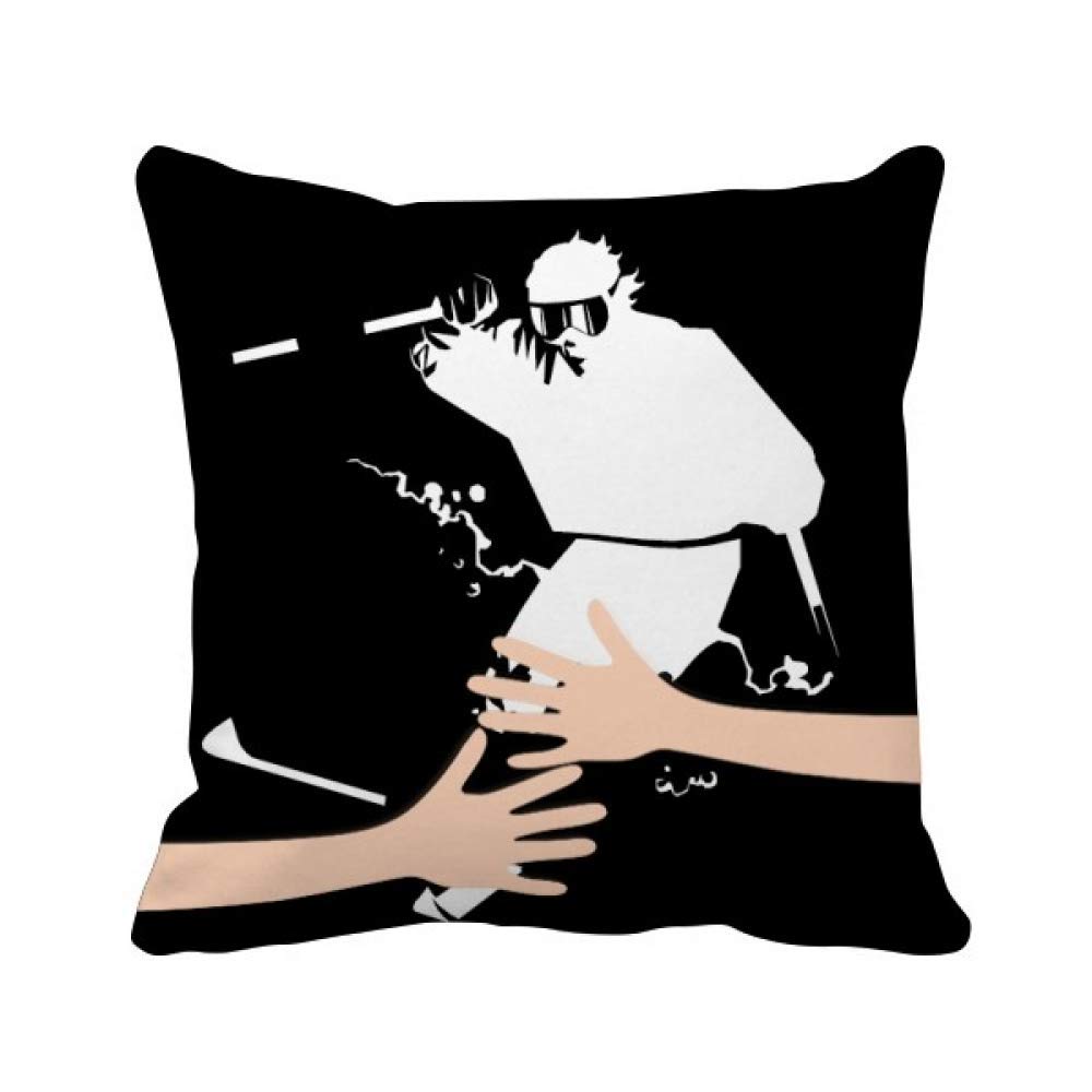 Housse Coussin de Ski Noir pour une Ambiance Chaleureuse de Chalet de Montagne