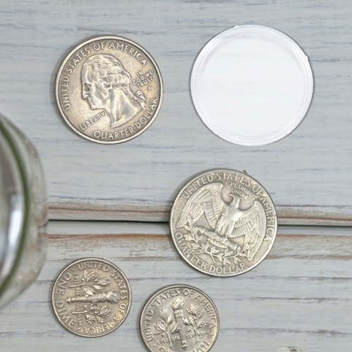 Capsulas para Monedas Contenedor Plástico Transparente 200 pzas miniatura 6