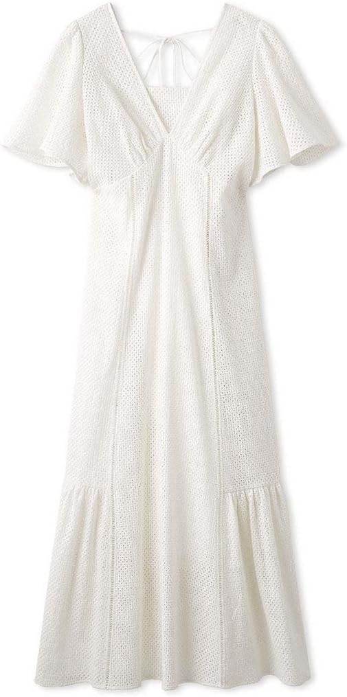 Amazon.co.jp: [フレイ アイディー] カットワークレースフレアスリーブ  