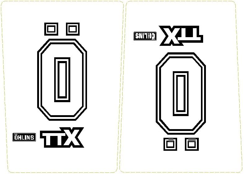 Ohlins TTX Upper Fork White On Clear Decal Sticker MX (46)
