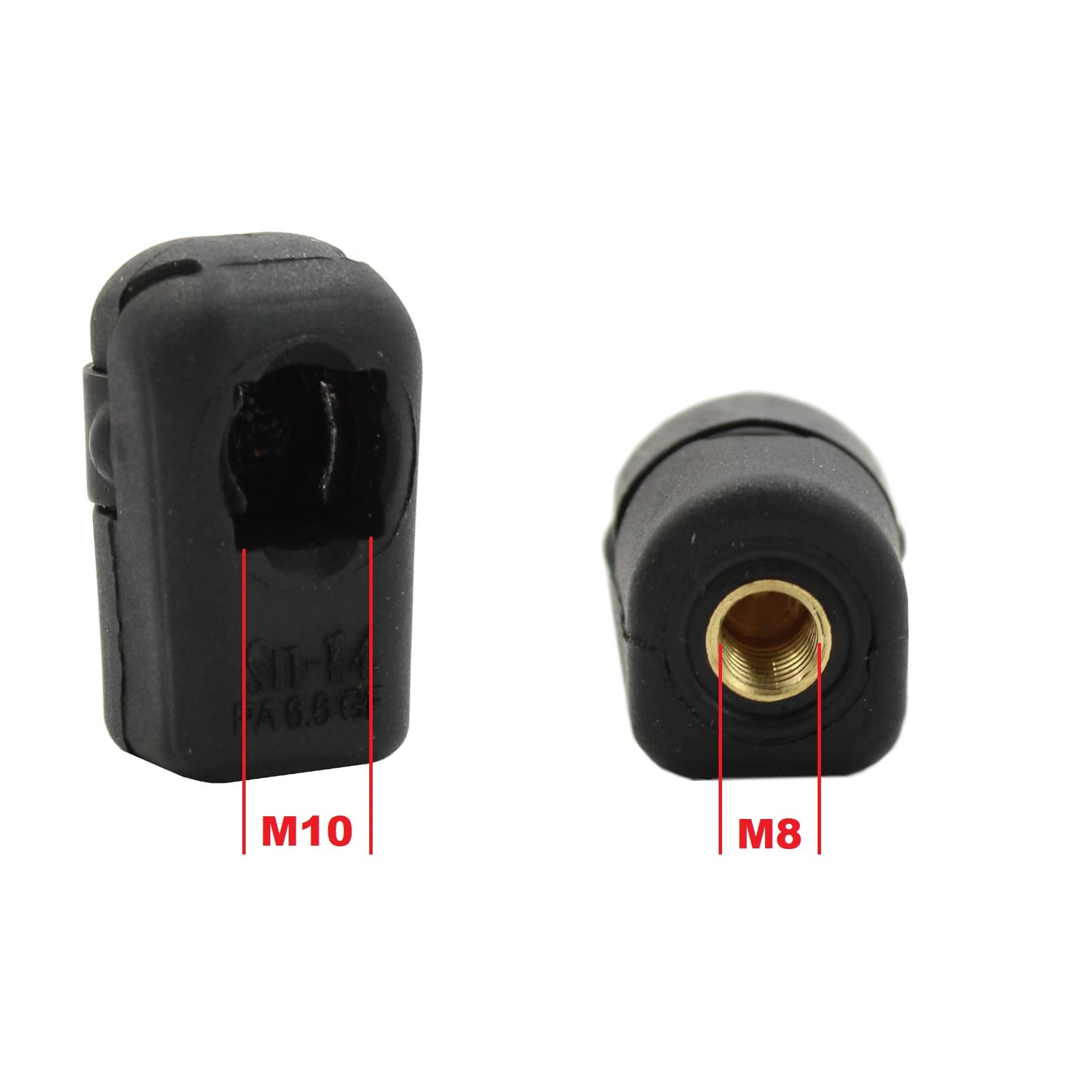 4pcs Puntone Gas Fine Raccordo Filettatura Femminile M8 Gas Primavera End Raccordo Connettore M8 Filettatura Femminile Ø10 Palla Pan