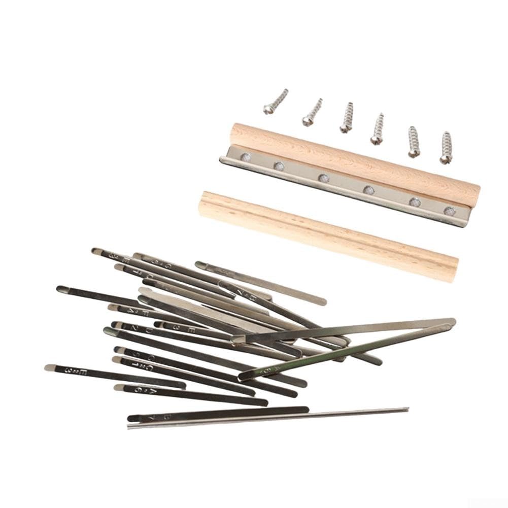 Kalimba Parts Daumenklavier mit 21 Tönen, Ersatz mit Tasten, Steg-Stimmzubehör, 21-Tasten-DIY-Kit