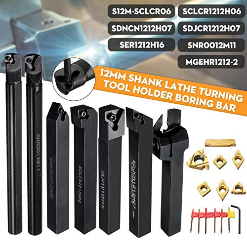 Set de 7 piezas de porta herramientas de torneado 12mm miniatura 2