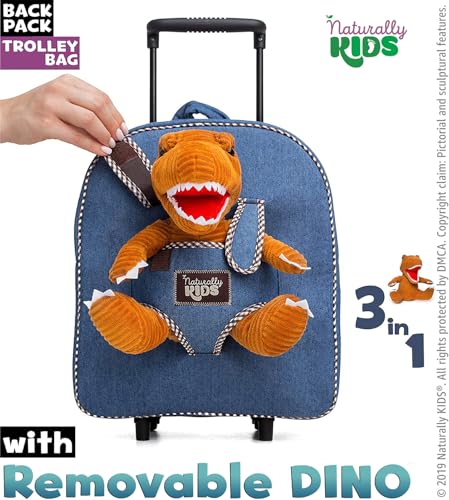 Naturally KIDS Backpack with Stuffed Animal Toys, Christmas Gifts for Kids, Birthday Gifts for Boys and Girls for 2, 3, 4, 5, 6, 7 Year Old