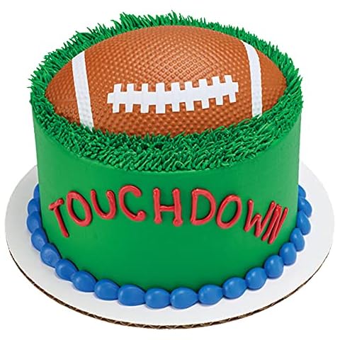 CakeDrake College Theme Football Cake Top (2 Pieces) Sports Themed Cake Decor Cover
