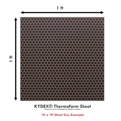 Image of KYDEX Thermoform Sheet - (Honeycomb Camo) - (Desert Fox /Black - Reversed) - (12in x 12in) - (1 Sheet) - (for Holster Making, Cosplay, Hobby) - (USA Made)