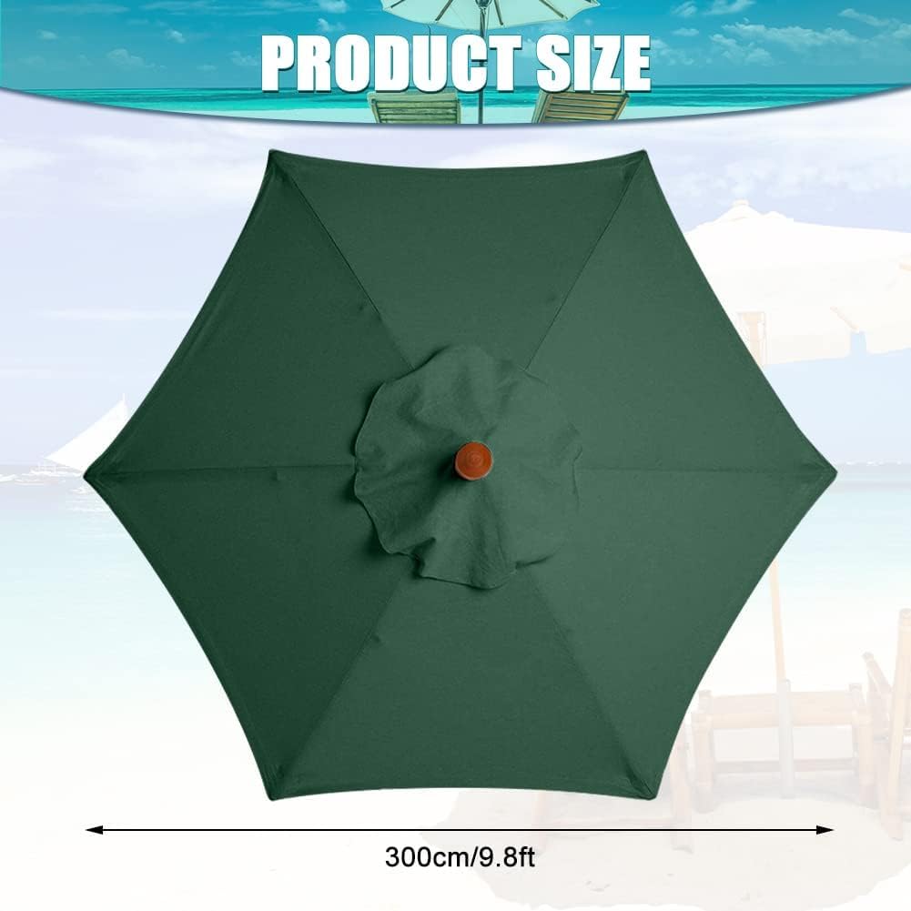 Tela Sombrilla 6 Varillas 3 Metros. Recambio Sombrilla 6 Varillas 3 Metros Resistente Y Grueso. Repuesto Parasol 3m 6 Costillas para Sombrillas De Terraza.
