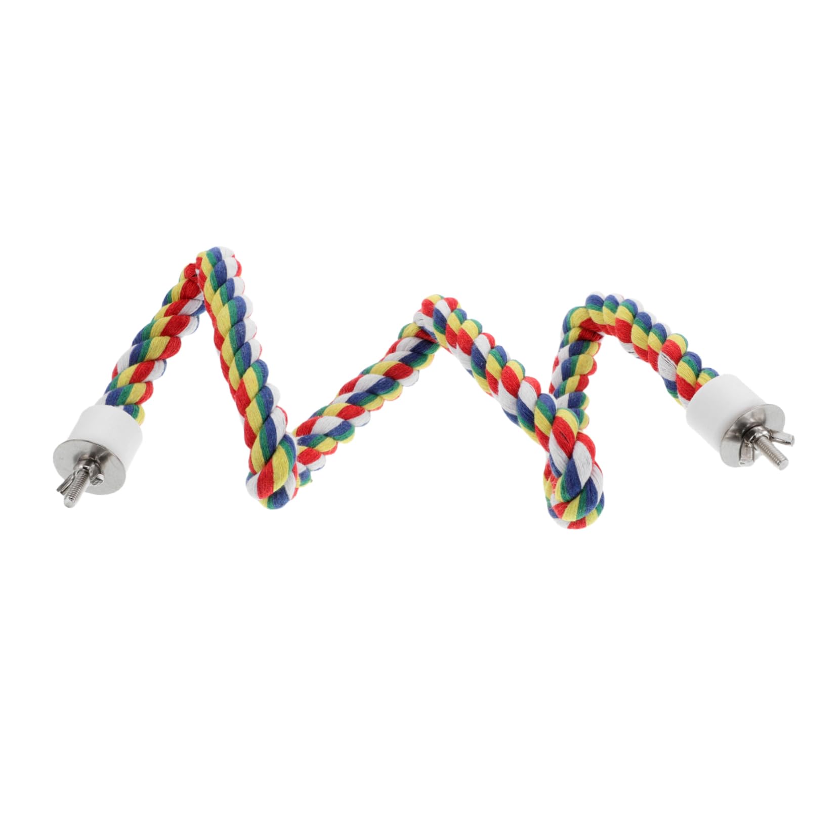 Totority Parrot Perch Bird Chew Toys Parrot Rope Ladder Bird Play Stand Cotton Rope Swing