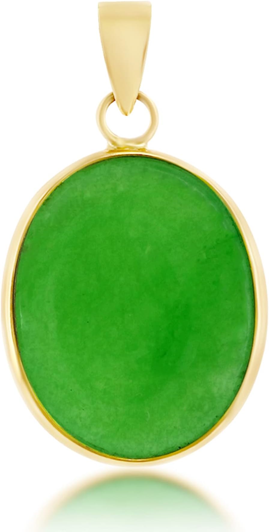 Beaux Bijoux Genuine Jade Pendants for Women - Natural Green Jade Good Luck Gemstone Pendants in 14k Gold - Unique Meaningful Jewelry Gifts for Women