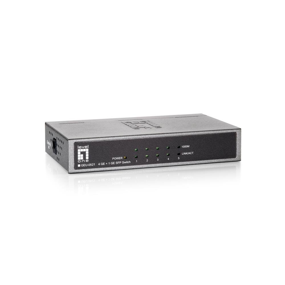 LevelOne GEU-0521 commutateur réseau Non-géré Gigabit Ethernet (10/100/1000) Gris