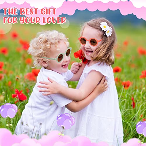 32 Pairs Kids Round Sunglasses Round Flower Polarized Sunglasses Toddler Sunglasses Retro Uv Protection Circle Sunglasses Bulk For Kids Girls Boys, Age 1-6 #TOP5