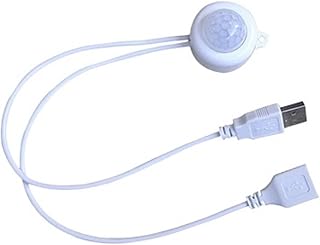 DC 5V/12V/24V USB Cuerpo humano Infrarrojo PIR Sensor de movimiento Interruptor detector de movimiento humano Adecuado para tira de luz LED automática (Color: Serie A Blanco)