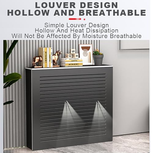 Copertura organizer per termosifone, in legno, moderna, per dissipazione del calore, design traspirante, per ufficio, soggiorno, camera da letto, corridoio