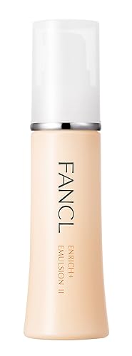 FANCL Enrich+ Emulsion II - Loción facial 100% libre de conservantes con niacinamida, hidratación, soluciones antienvejecimiento, reafirmantes y