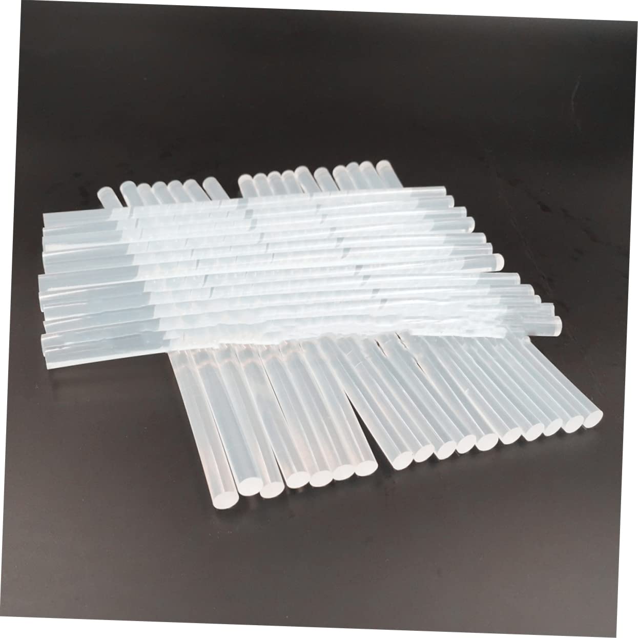 NUOBESTY 100 Stück Weiße Transparente Heißklebesticks aus Thermoplast für Heimwerker und Schule sehr Klebend nicht Vergilbend 7mm X 19cm Klebestifte