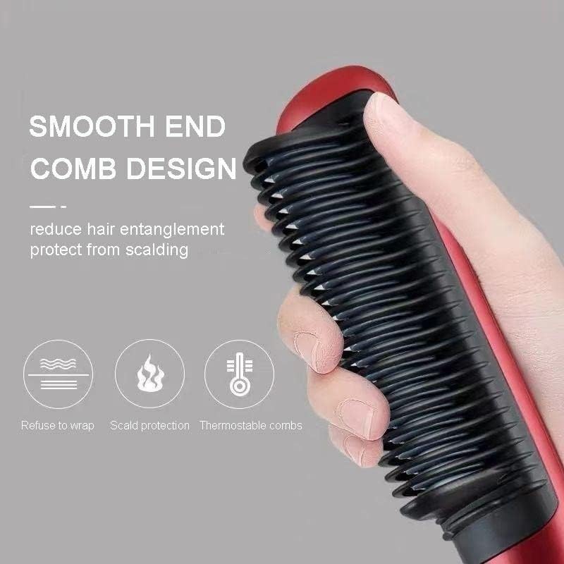 Image of Hair Electric 3 In 1 Comb Brush Ceramic Fast Hair Straightener For Women's Legend Of Korra Hair Straightening Brush With Lcd Screen, Temperature Control Display (Medium), Multicolored