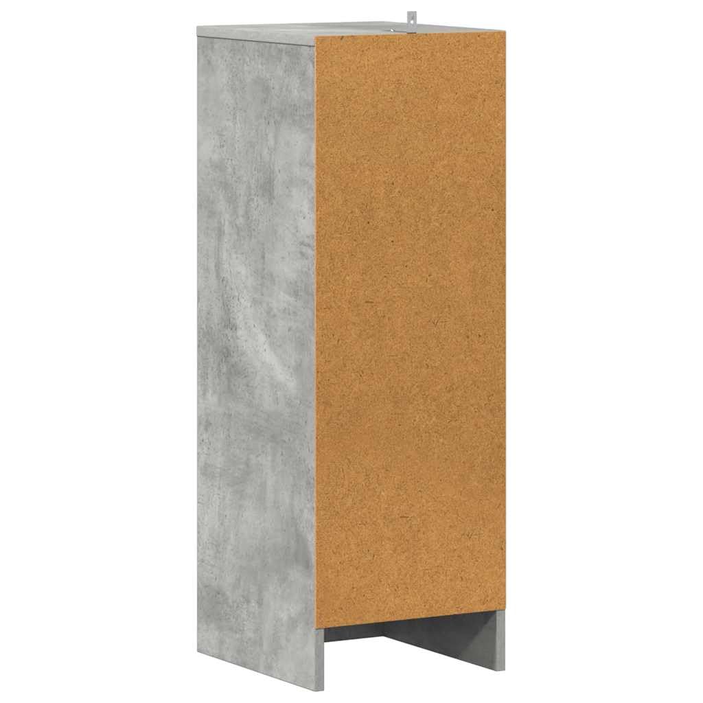 Zapatero de madera (31,5 x 35 x 90 cm, 6 compartimentos), color gris