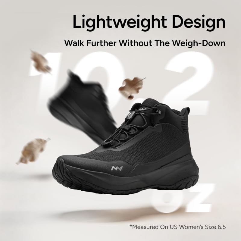 Image of Women's Hiking Boots Waterproof Lightweight Trail Shoes Zn-30 | Lightweight Feel, Easy to Wear, Modern Outdoor Style, Mid-cut Supportive Fit, Comfort for Walking & Travel