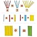 EVINIS Baby Toy Wooden Blocks Montessori Educational Toys Mathematical Intelligence Stick Building Blocks gift-Wooden Number Cards and Counting Rods with Box